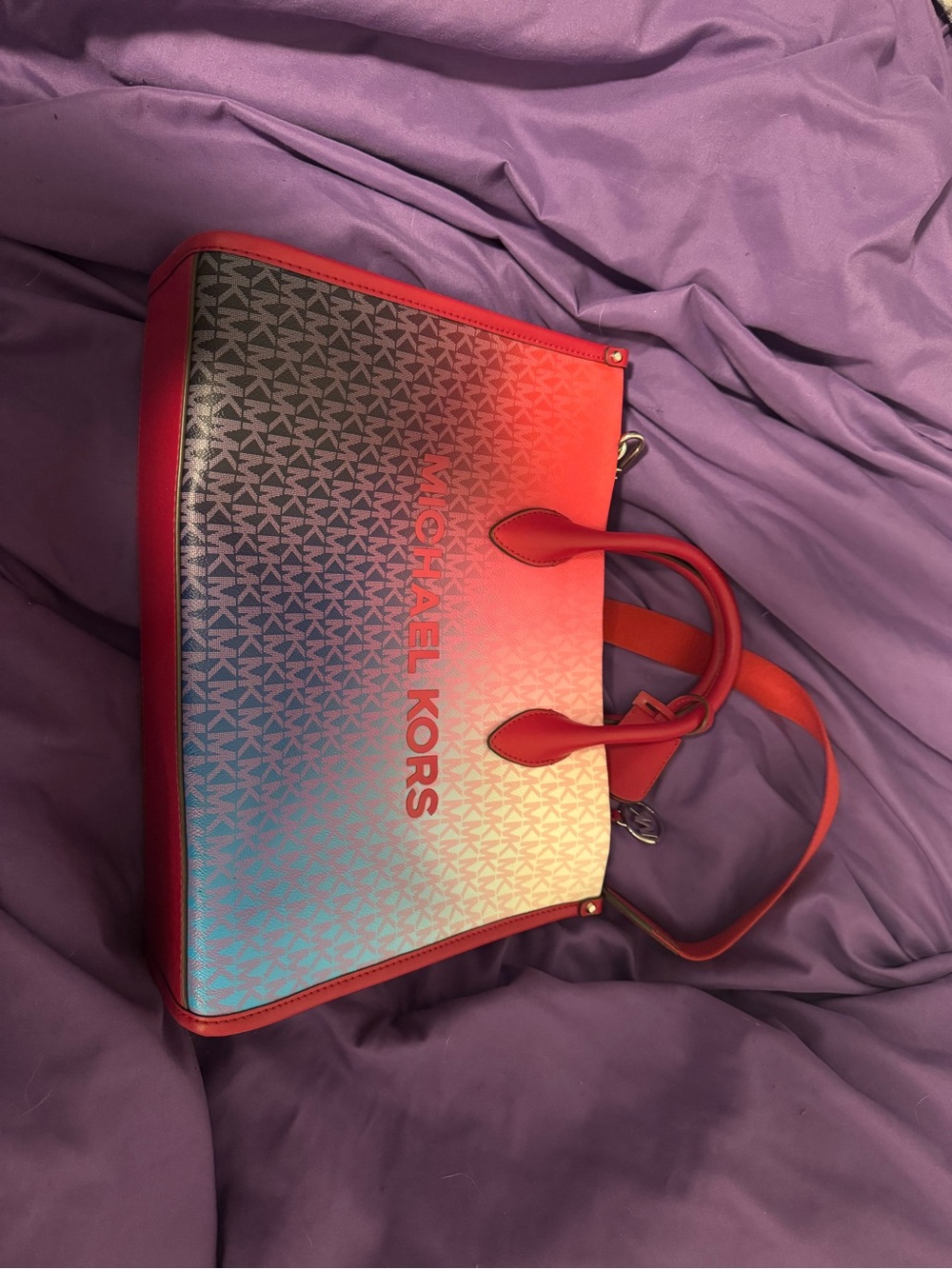 Michael Kors Pink to Blue Ombre Signature Tote